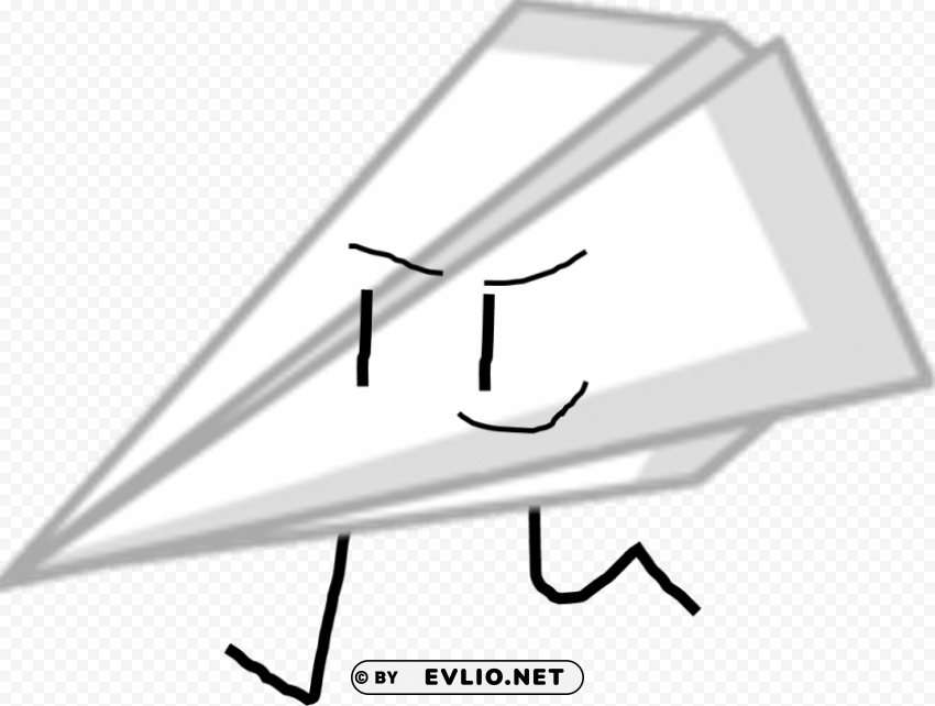paper airplane bfdi Transparent PNG Isolated Graphic Design