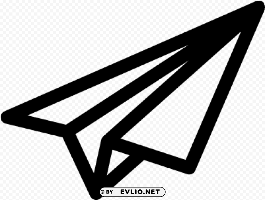 paper airplane symbol PNG Graphic with Isolated Design