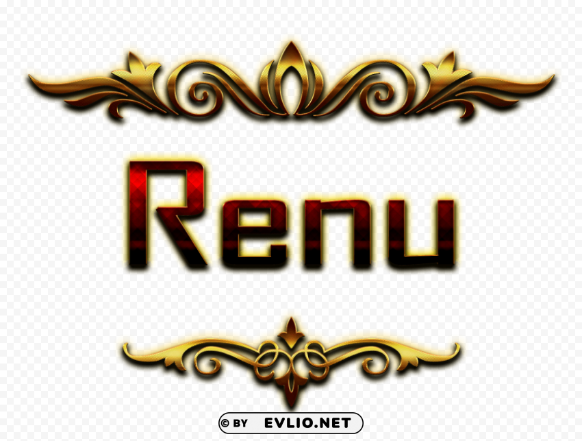 renu happy birthday balloons name HighQuality PNG Isolated on Transparent Background