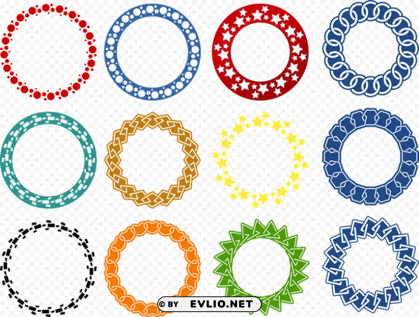 round frame PNG transparent graphic