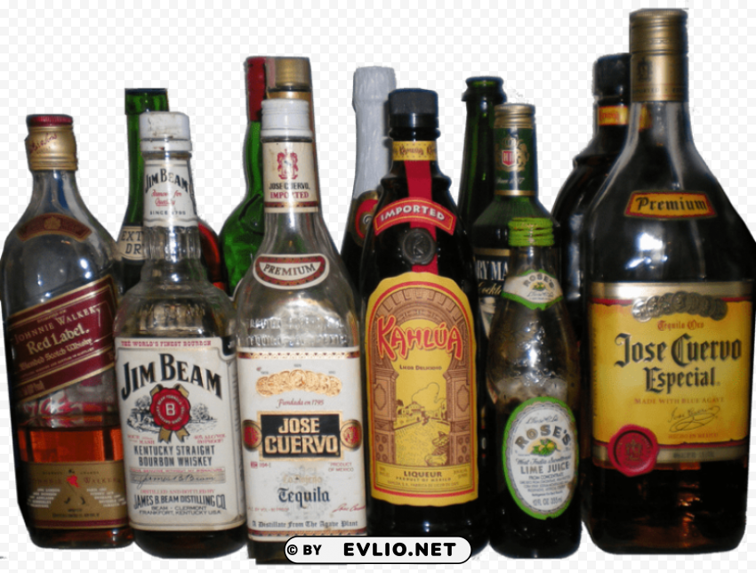 Collection Of Transparent Alcohol Bottles - Image ID 3e61eacd Free download PNG images with alpha transparency