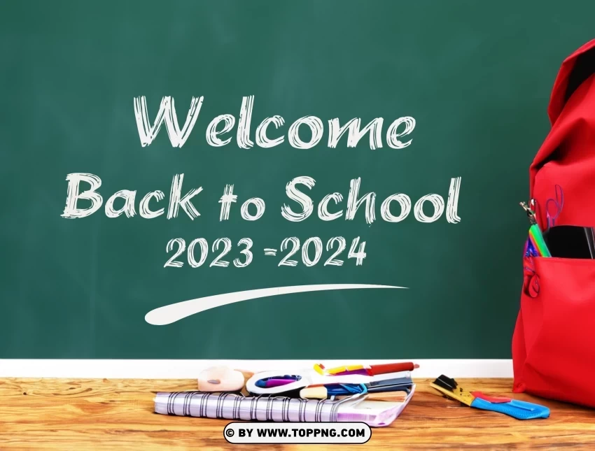 2023 2024 School Year Returning with an Educational Background PNG graphics with clear alpha channel collection