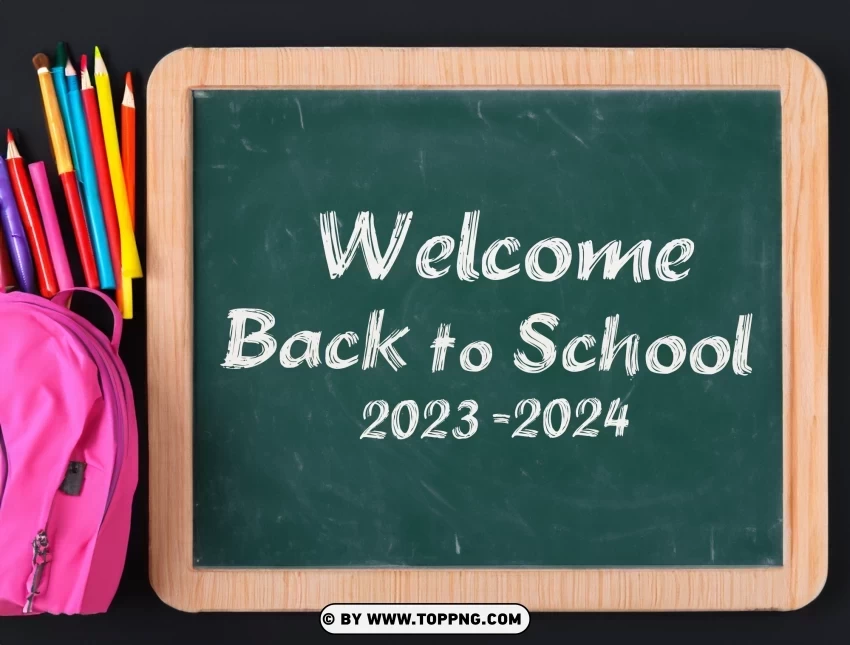 Educational Reentry Back to School Background for 2023 2024 PNG Illustration Isolated on Transparent Backdrop