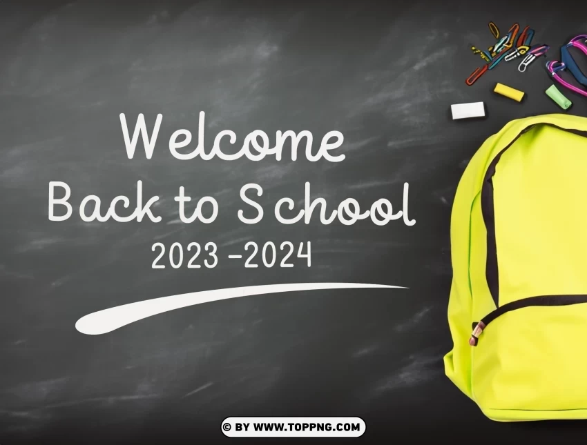 Return to School 2023 2024 HD Background PNG Image Isolated with Clear Transparency