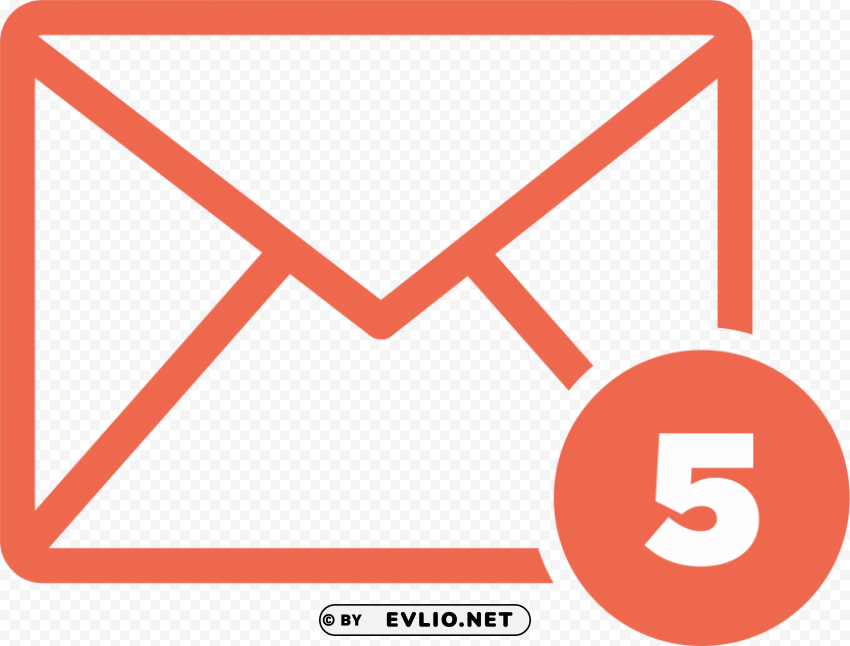 email envelope icon Isolated Character in Clear Transparent PNG