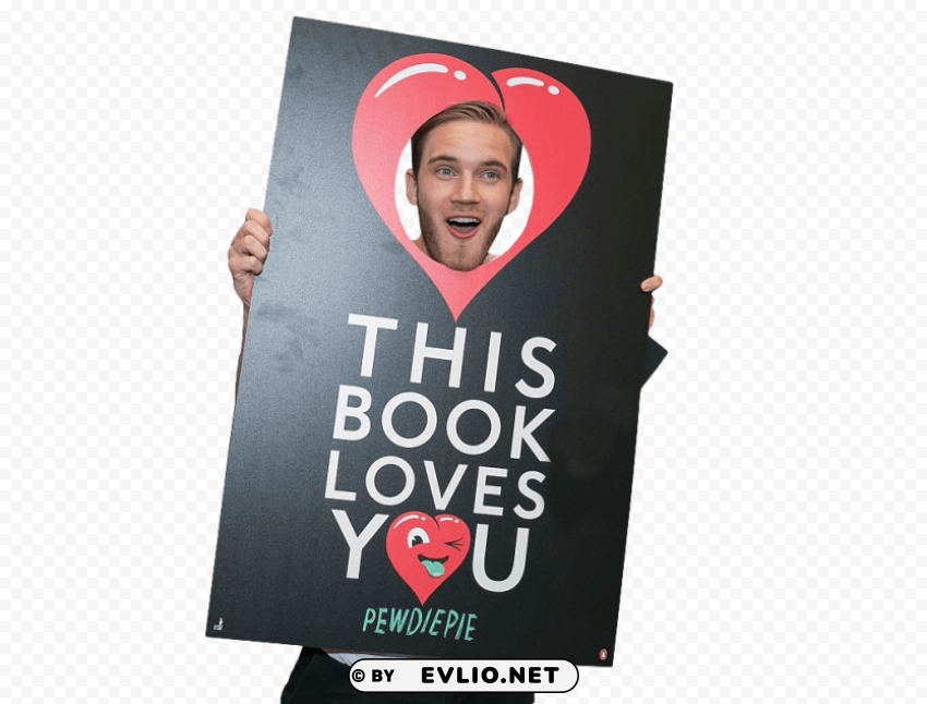 pewdiepie holding sign Transparent Background Isolated PNG Icon png - Free PNG Images ID 178e3761