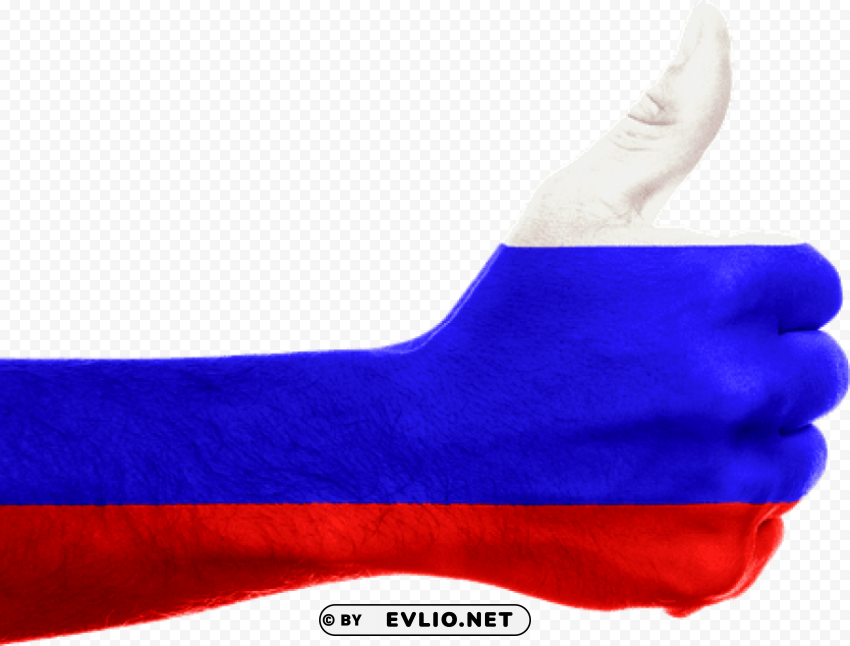 russian flag hand Free PNG