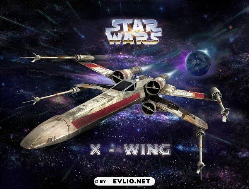star wars x wing 4k wallpaper Isolated Object on Clear Background PNG