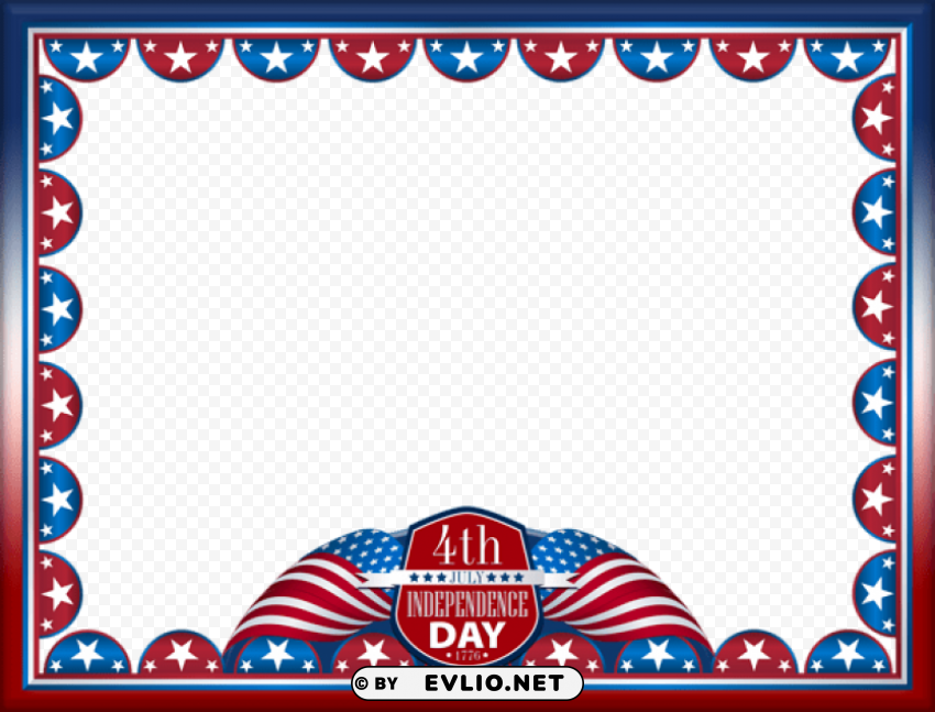 4th julyframe PNG Image with Transparent Isolated Graphic Element