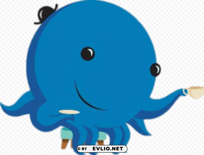 oswald having a cup of tea PNG Image with Transparent Isolation