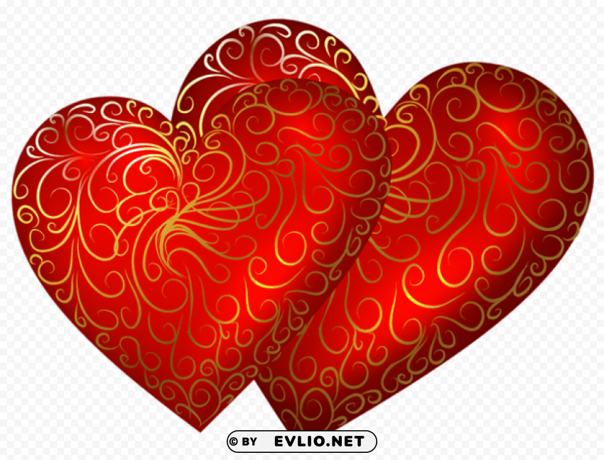 Transparent Hearts Picture Isolated Object With Transparency In PNG