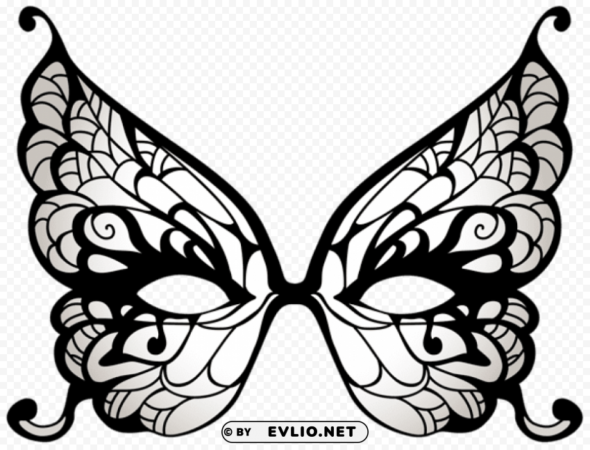 butterfly carnival mask Isolated Object with Transparent Background PNG