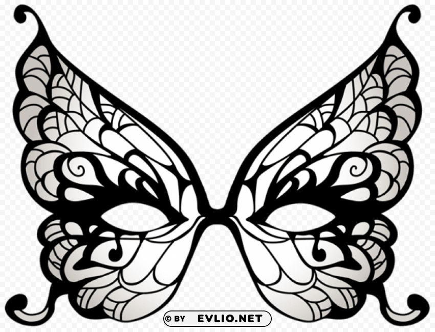 Butterfly Carnival Mask Isolated Object With Transparent Background PNG