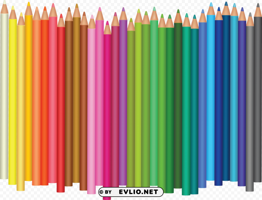 color pencil's PNG Image with Isolated Element