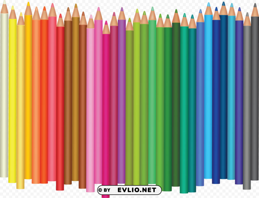 Color Pencils PNG Image With Isolated Element