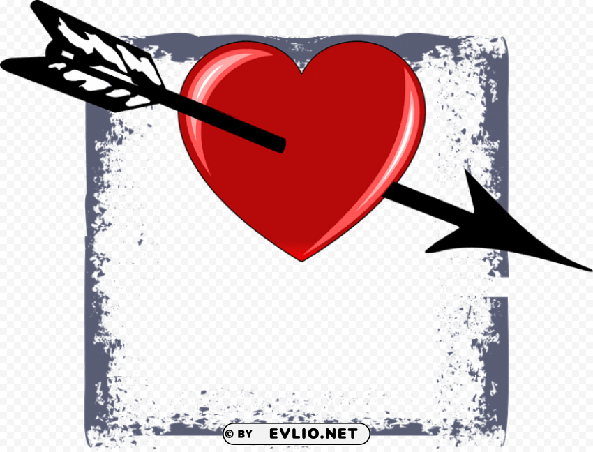 corazon de san valentin con flecha Transparent image