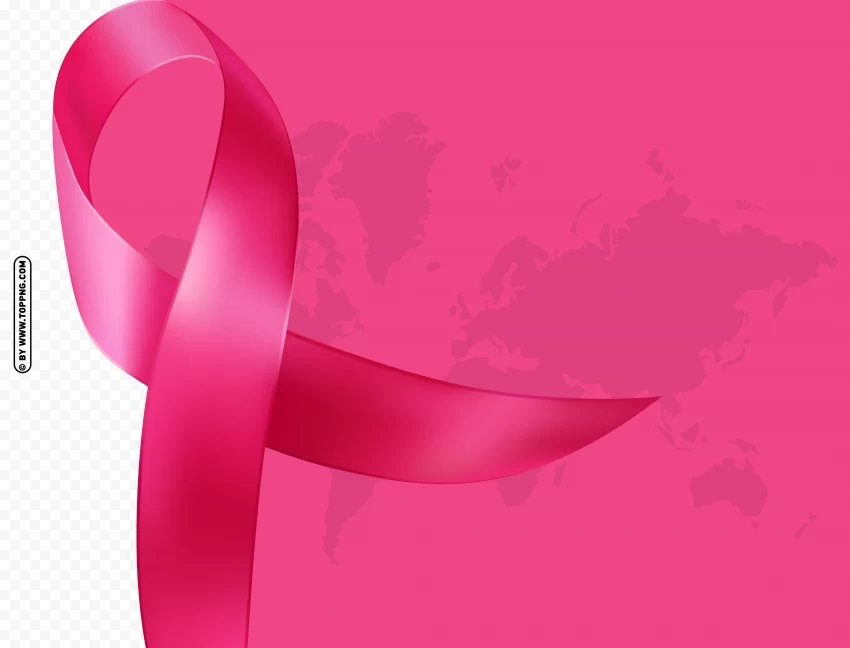 hd mammary cancer template with ribbon Clear Background PNG with Isolation - Image ID a394db2c