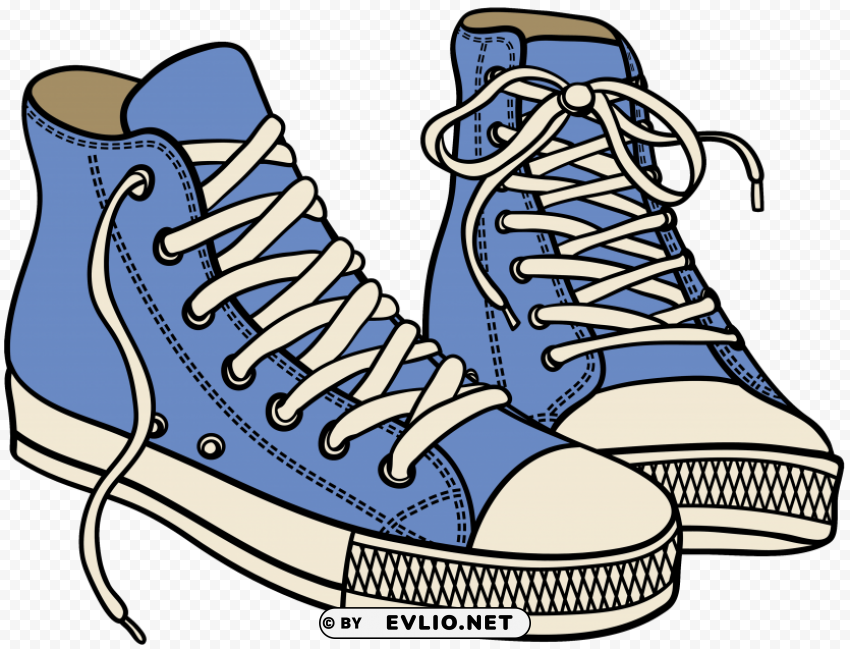 blue high sneakers PNG files with transparent elements wide collection