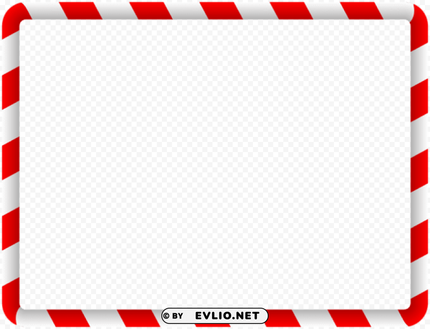 Christmas Border Red PNG Isolated Illustration With Clarity