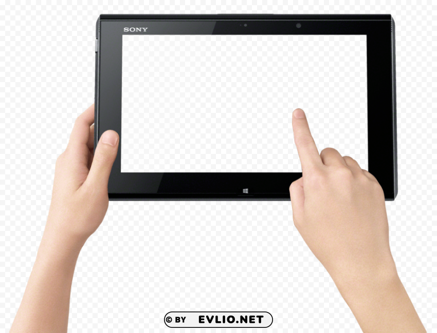 Finger Touch Tablet PNG with transparent bg