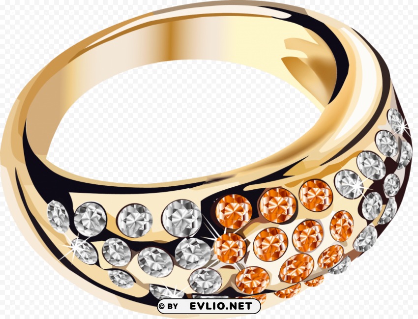 Gold Ring PNG Image With Transparent Isolated Design