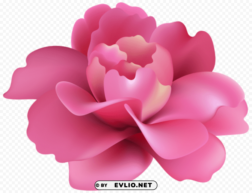 PNG image of pink flower deco PNG transparent images for websites with a clear background - Image ID 3639f709