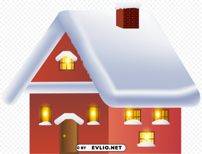 red winter house Transparent PNG pictures complete compilation