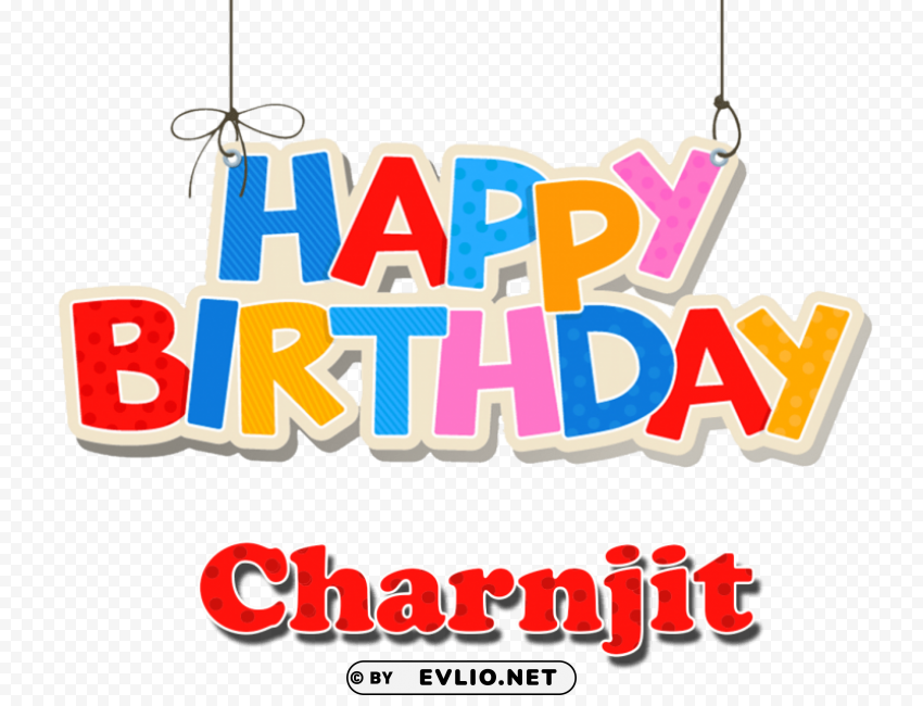 charnjit name logo PNG with clear background set