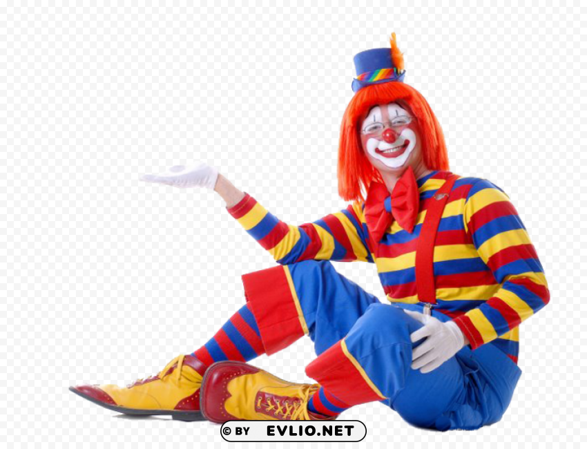 Transparent background PNG image of clown Isolated PNG Image with Transparent Background - Image ID e43de78d