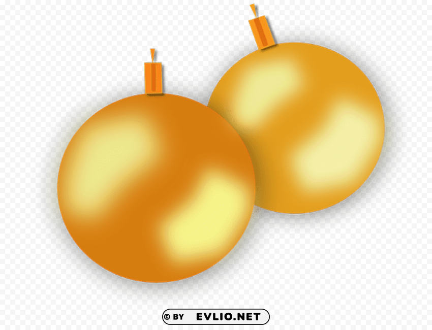 Gold Christmas Ornament PNG Transparent Artwork