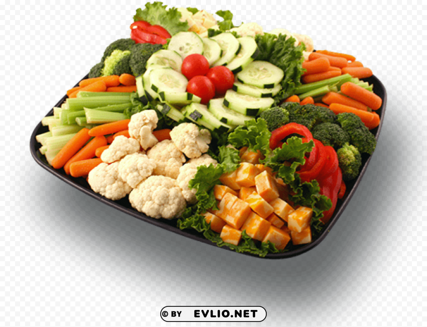 cheese and vegetable platter Transparent image