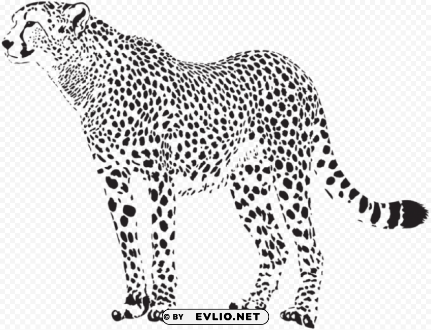 cheetah silhouette PNG Image with Isolated Graphic
