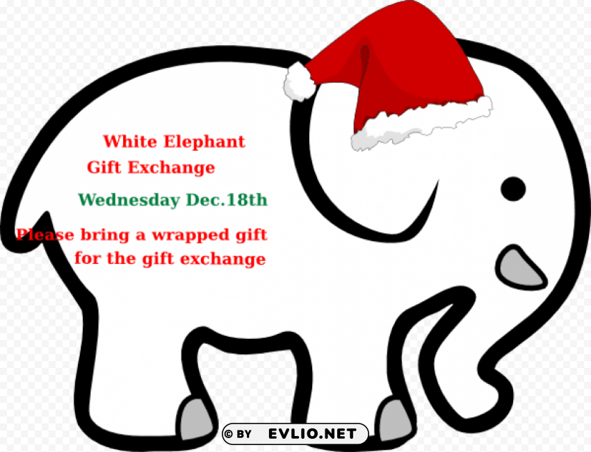 ivory ella christmas elephant PNG Image with Isolated Subject