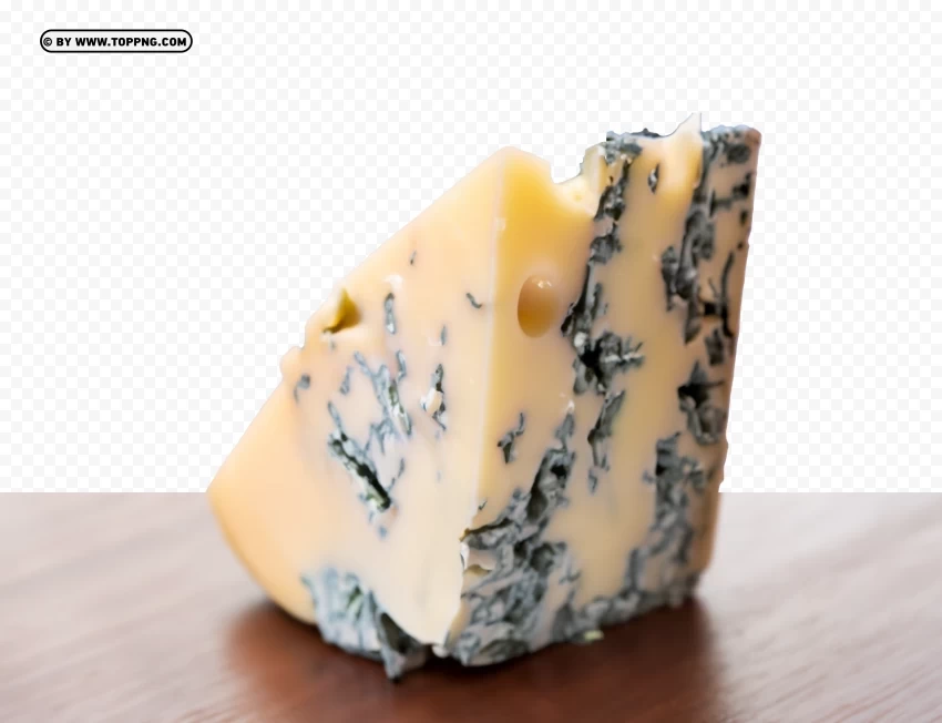 Gorgonzola Cheese Slice on Wooden Table Transparent PNG files with no background wide assortment - Image ID 6a3caeb5