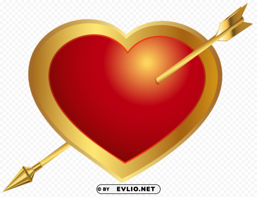 Heart With Arrow PNG For Presentations