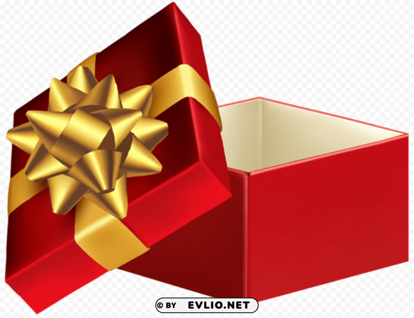 Red Open Gift Box PNG Transparent Pictures For Editing