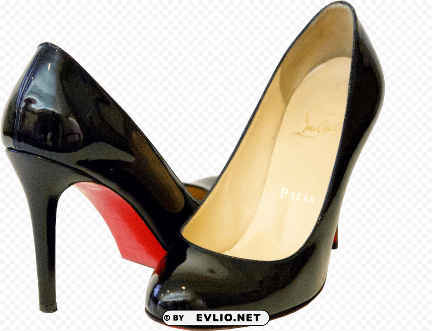 simple 100 patent leather pumps by christian louboutin - basic pum PNG graphics with clear alpha channel selection