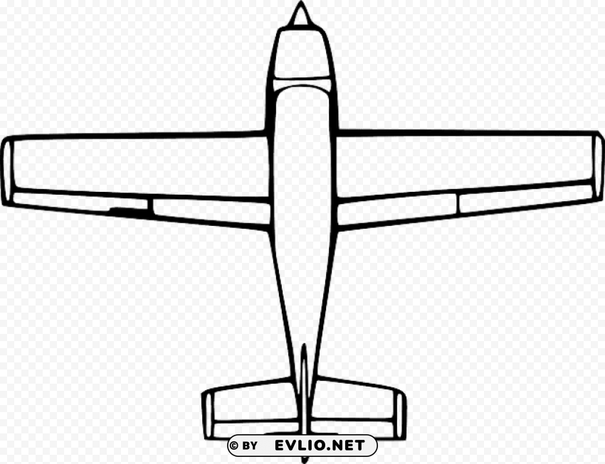 cartoon plane from above Isolated Graphic on Clear PNG PNG transparent with Clear Background ID 2e9e164e