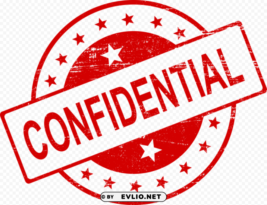 confidential stamp PNG image with no background