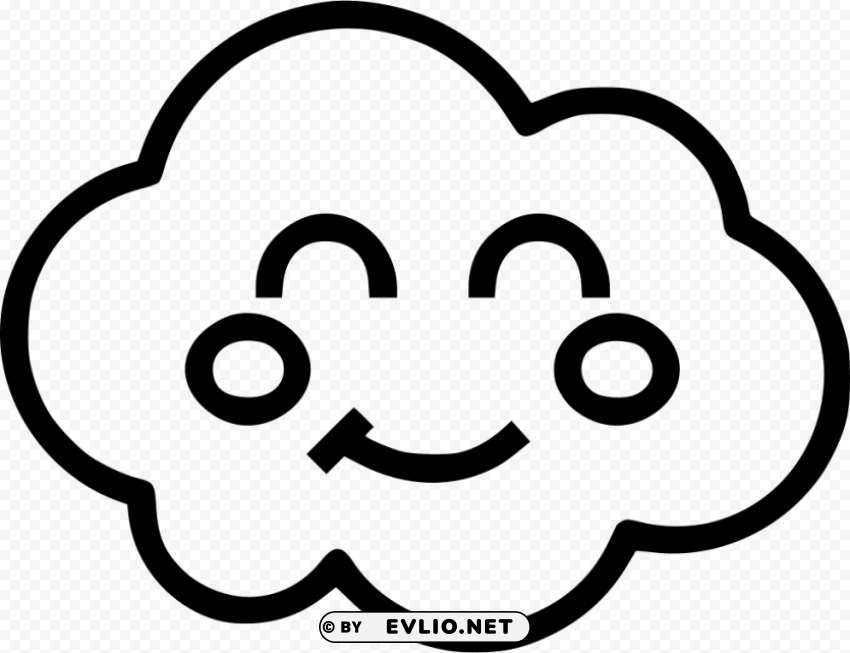 icon cloud with face Transparent PNG vectors