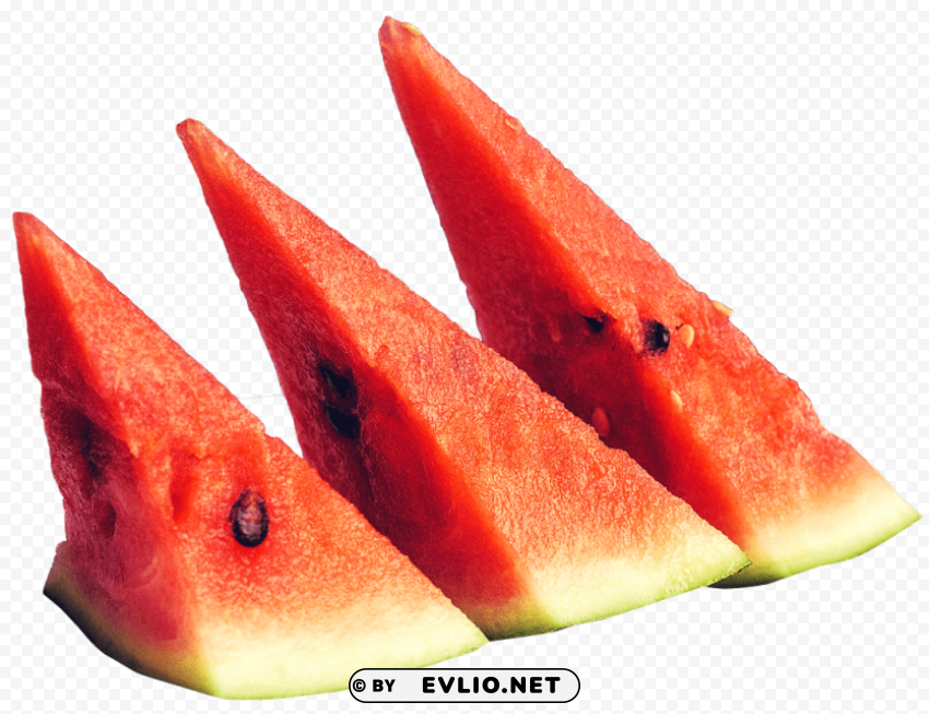 sliced ripe watermelon PNG images with transparent space