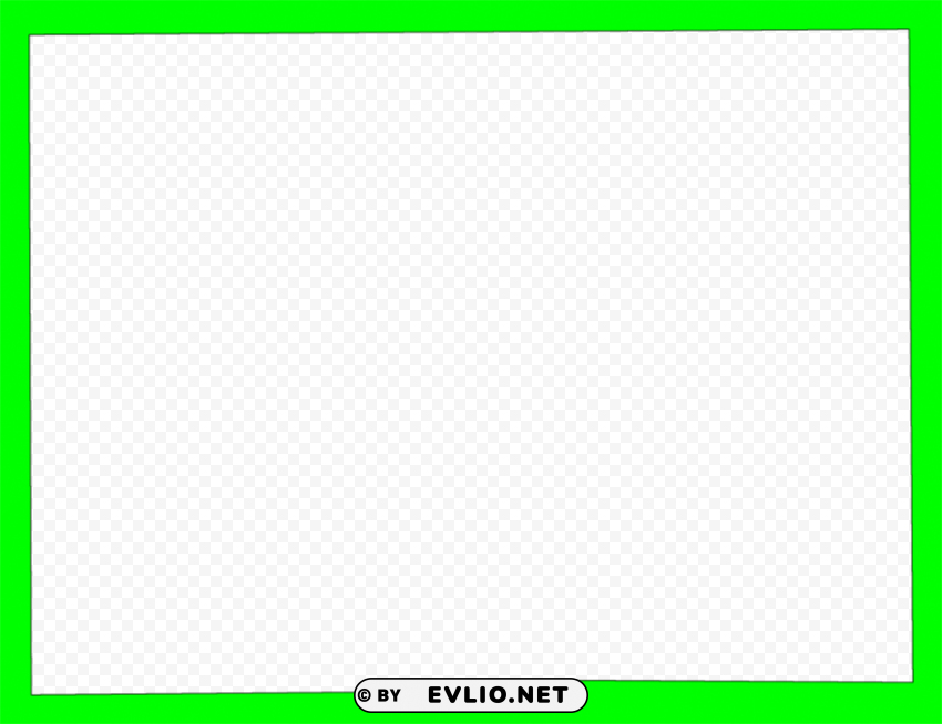 lime border frame Transparent PNG Object Isolation