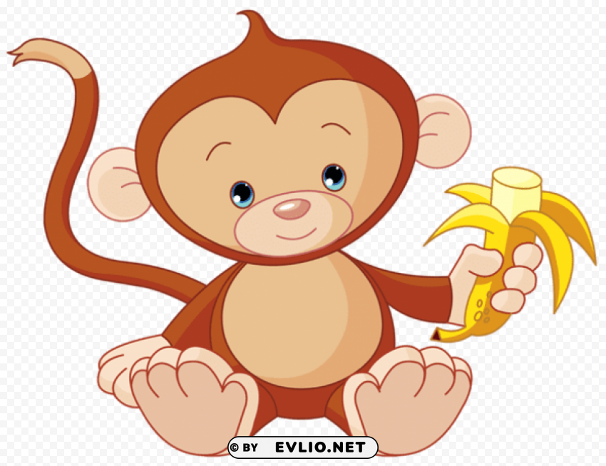 Monkey CleanCut Background Isolated PNG Graphic