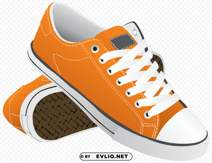 orange sneakers PNG images with transparent elements pack