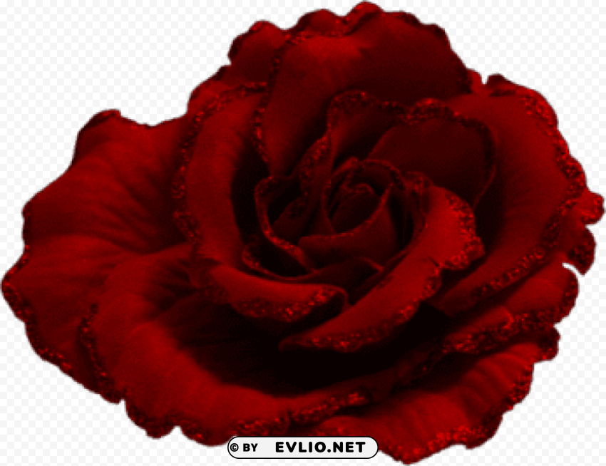 red rose with brokatpicture Isolated Subject in Transparent PNG Format