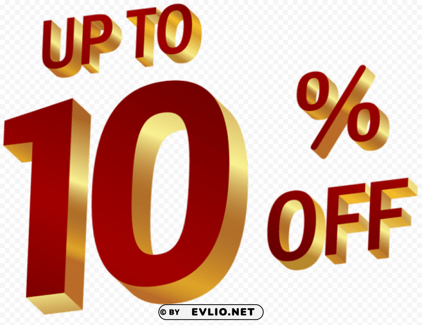 10 percent discount PNG Image with Isolated Graphic Element