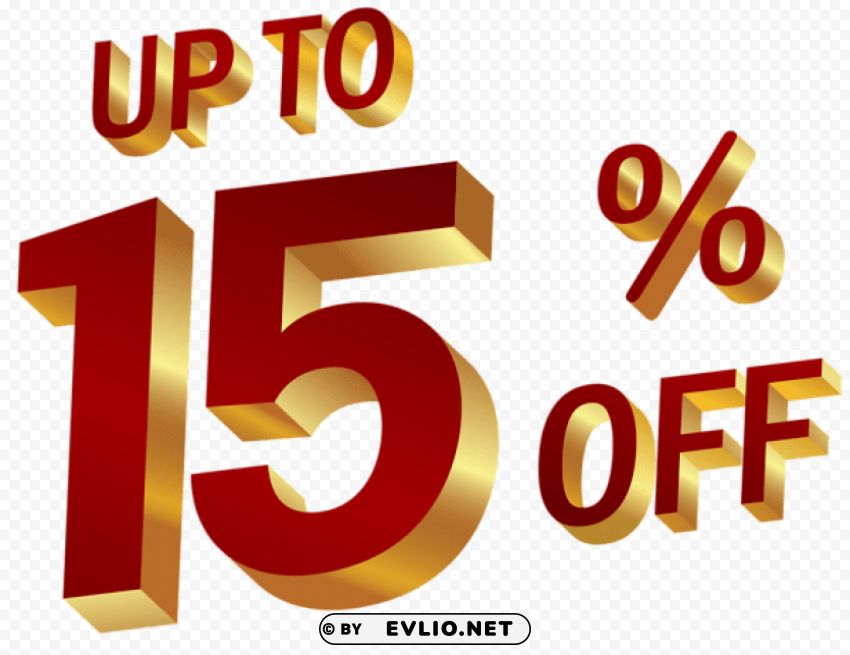 15 percent discount PNG Image with Transparent Cutout