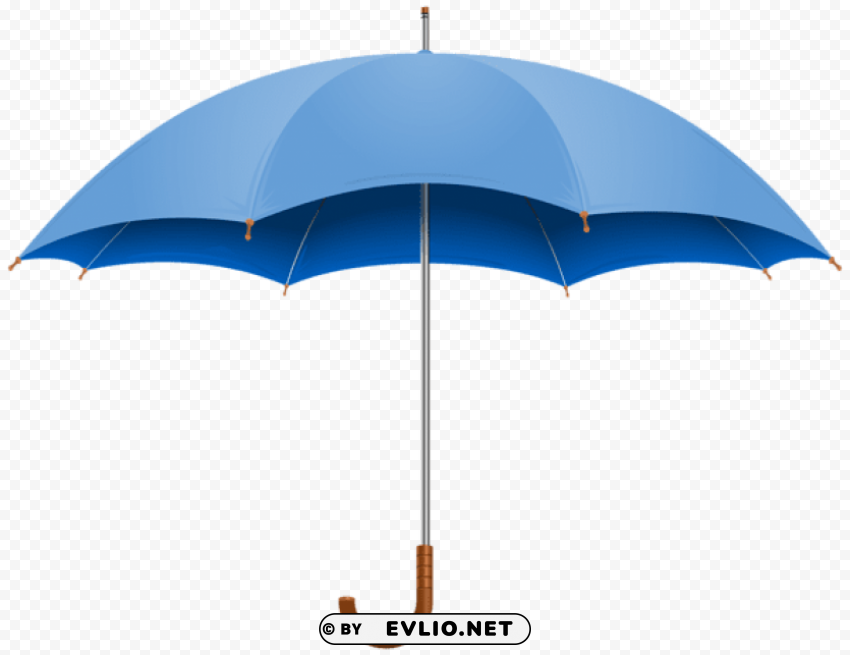 blue open umbrella Transparent Background PNG Isolation