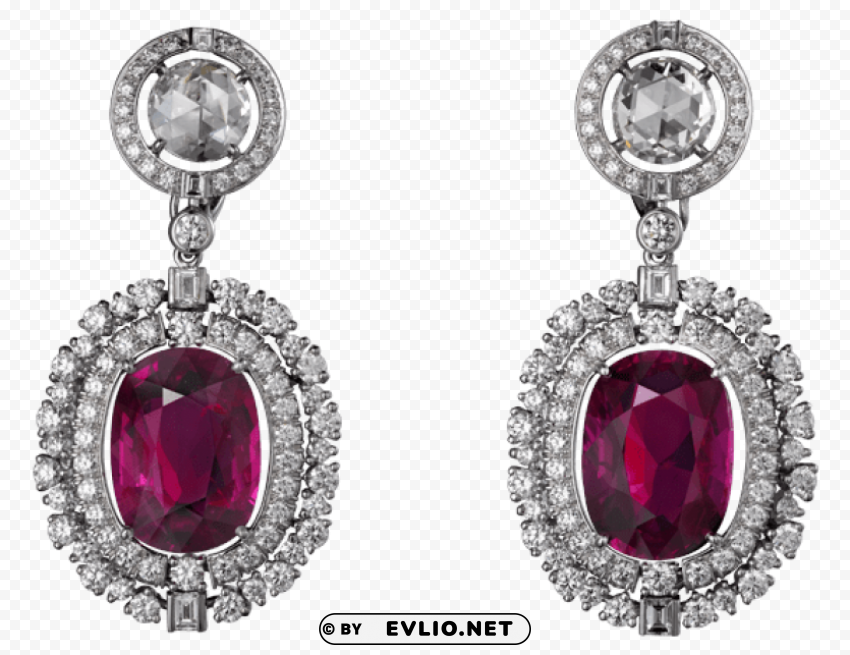 diamond earrings Transparent background PNG images comprehensive collection