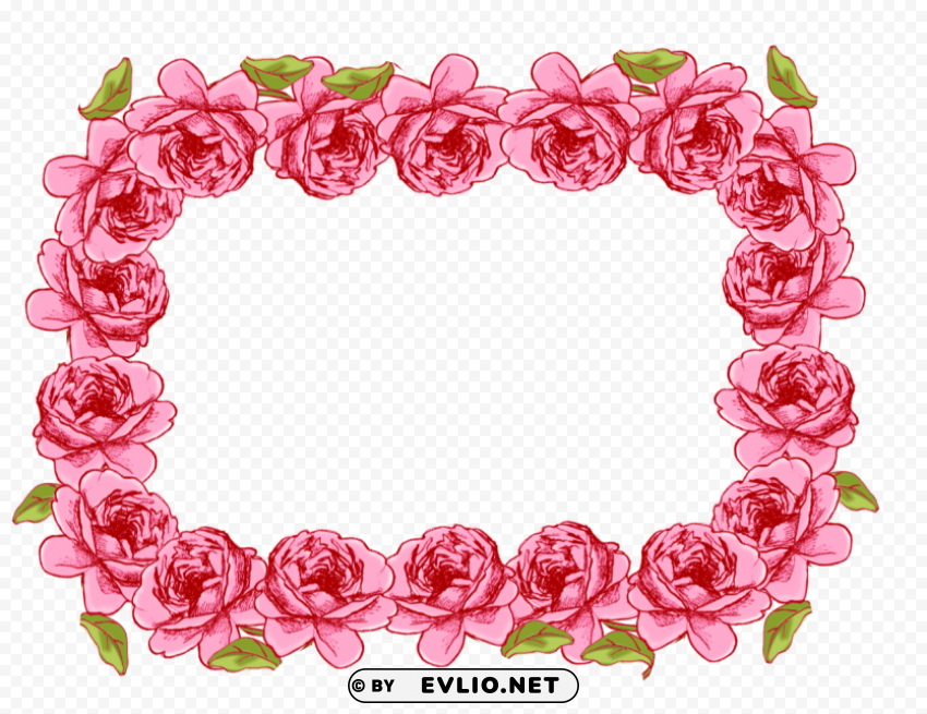 garland frame PNG with no background diverse variety